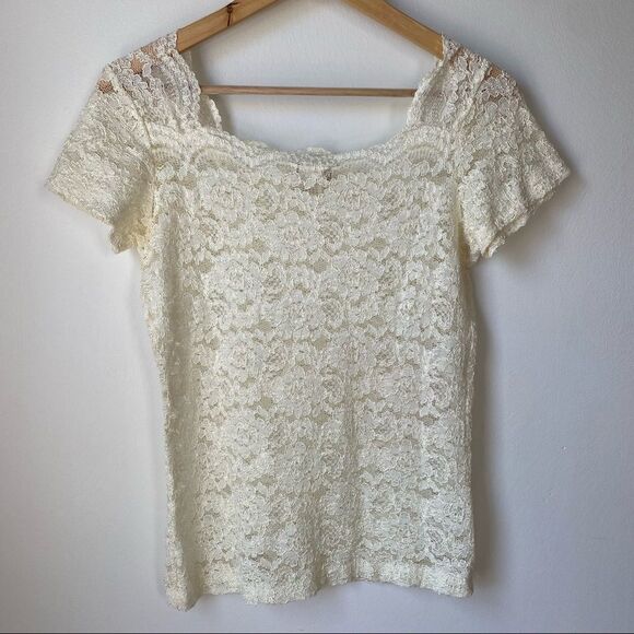 Vintage Victoria secret lace floral top - Picture 2 of 10